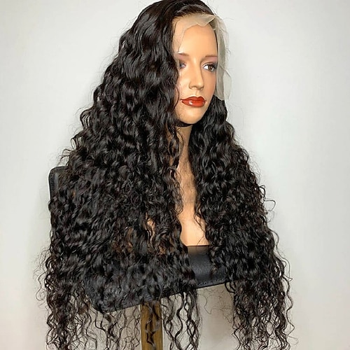 

Human Hair 13x4 Lace Front Wig Brazilian Hair Natural Wave Wig 130% 150% 180% Density with Baby Hair Natural Hairline 100% Virgin Unprocessed For Women's Long Length Human Hair Lace Wig