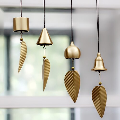 

Leaf Wind Chime Handmade Gift Wind Chime Ornament Wall Hanging Outdoor Decor Length 4.535cm