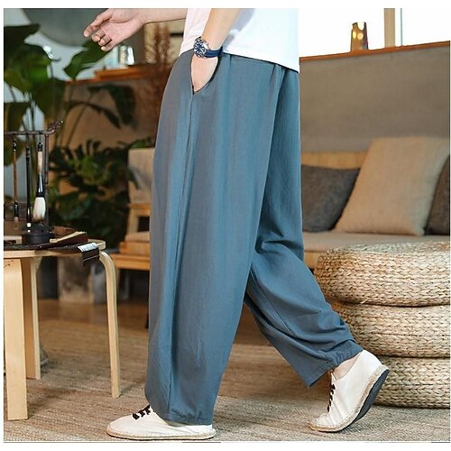 

Men's Tactical Cargo Joggers Capri shorts Trousers Casual Pants Pocket Drawstring Elastic Waist Solid Color Comfort Breathable Ankle-Length Sports Outdoor Daily Streetwear Casual Cargo Black Wine