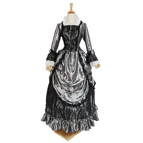 

Rococo Victorian Ball Gown Vintage Dress Party Costume Masquerade Prom Dress Women's Costume Vintage Cosplay Party Halloween Carnival Long Sleeve Dress Masquerade