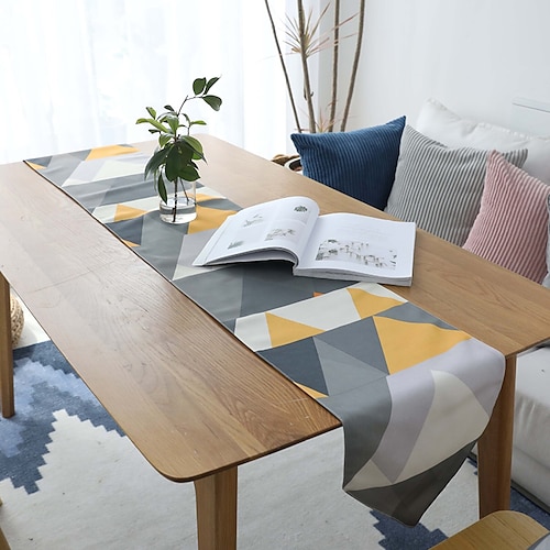 

Nordic geometric table flag modern simple fashion tea table flag cloth long tablecloth dining mat
