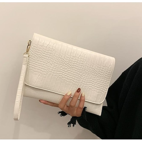 

Women's Girls' Evening Bag Handbag Solid Color Floral Print Daily White Black