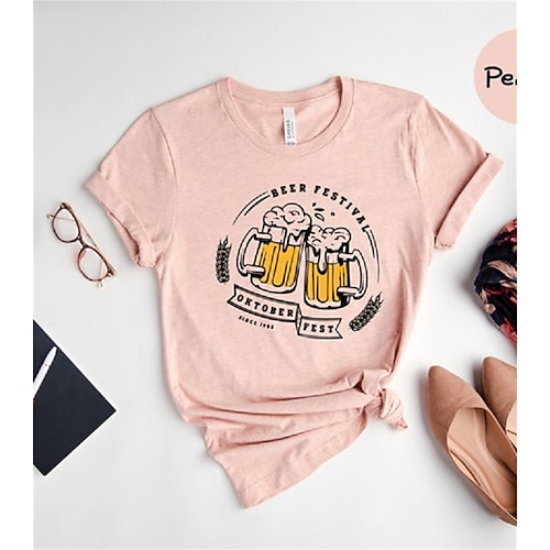 

Women's T shirt Tee Graphic Casual Weekend Painting T shirt Tee Short Sleeve Print Round Neck Basic White Black Gray S