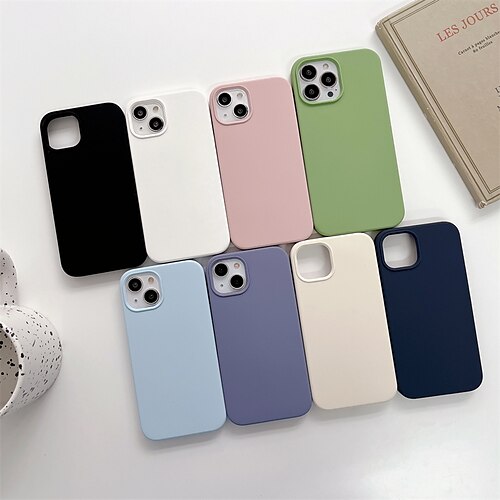 

Phone Case For Apple Back Cover iPhone 13 Pro Max 12 11 Portable Soft Edges Shockproof Solid Colored Silica Gel