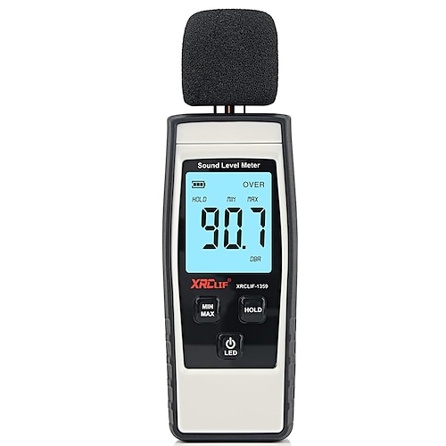 

Decibel Meter Sound Level Reader 30-130dB(A), Hand-held Sound Noise Meter, Digital Noise Meter Decibel Monitoring Tester Calibrated Audio Noise Volume Measuring Tool