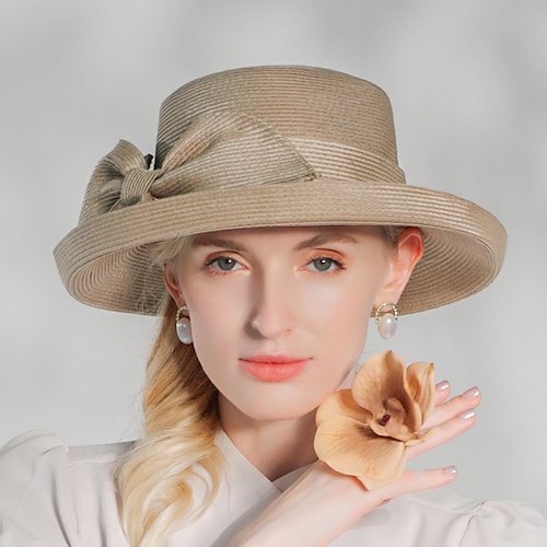 

Bohemian Beach Polyester / Polyamide Hats with Bowknot 1PC Casual / Holiday / Melbourne Cup Headpiece