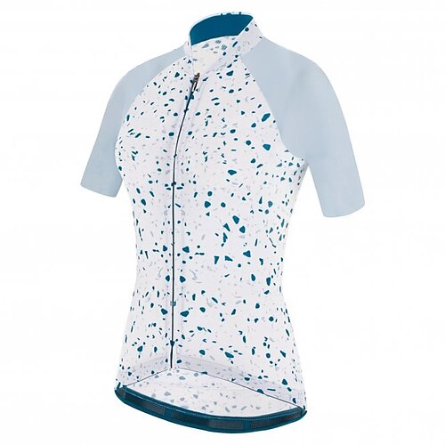 

21Grams Women's Cycling Jersey Short Sleeve Bike Top with 3 Rear Pockets Mountain Bike MTB Road Bike Cycling Breathable Quick Dry Moisture Wicking Reflective Strips White Black Purple Dot Polyester