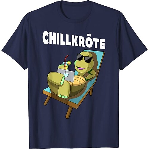 

Tartaruga Fredda Chillkröte Maglietta Anime Cartone animato Manga Classico Stile di strada Maglietta Per Per uomo Per donna Unisex Per adulto Stampa a caldo 100% poliestere