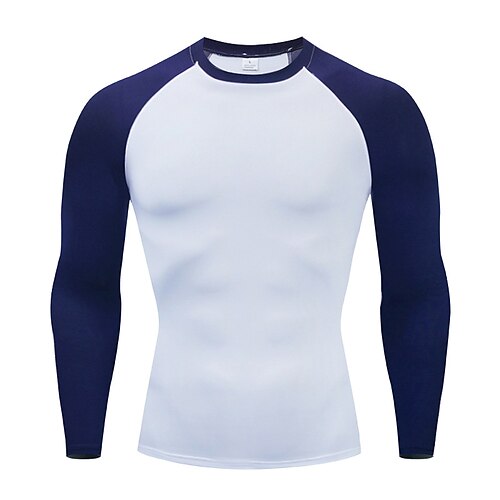 Men's Compression Shirt Running Shirt Long Sleeve Sweatshirt Athletic  Spandex Breathable Quick Dry Moisture Wicking Gym Workout Running Active  Training Sportswe…