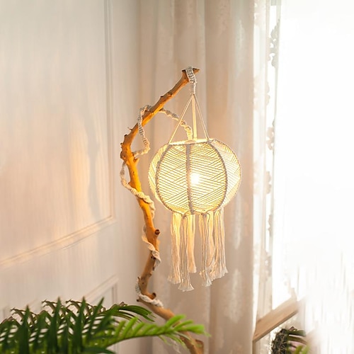 

Macrame Lamp Shade Boho Hanging Pendant Light Cover Modern Office Bedroom Living Room Nursery Dorm Room Bohemian Home Decor