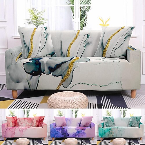

Stretch Sofa Cover Slipcover Elastic Sectional Couch Armchair Loveseat 4 Or 3 Seater L Shape Soft Durable Washable