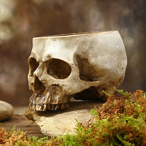 

Skull Flowerpot Halloween Decorations Decorative Objects 1pc