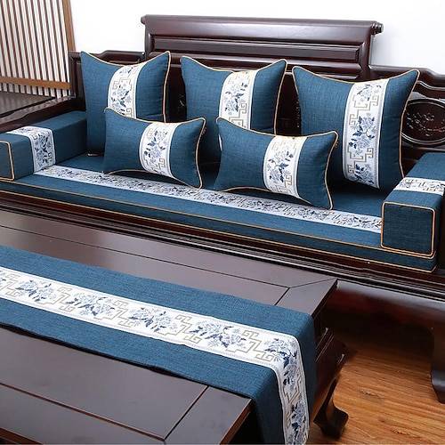 

Chinese-Style Sofa Slipcover Sofa Seat Cover Sectional Couch Covers,Furniture Protector Anti-Slip Couch Covers for High Quality Wooden Sofa