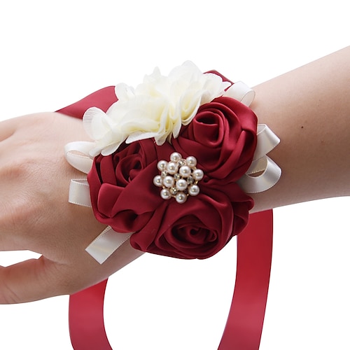 

Wedding wrist flowers Fabric Wedding Party Polyester / Polyamide Modern Contemporary