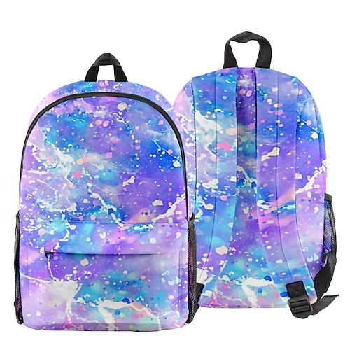

School Backpack Bookbag 3D Tie Dye for Student Boys Girls Lightweight Wear-Resistant Adjustable Shoulder Straps Oxford Cloth School Bag Back Pack Satchel 17.310.35.9 inch
