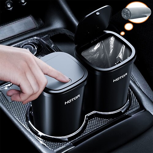 

Car Trash Can, Car Trash Cup with 30 Additional Car Trash Bags for Exclusive Using, Multipurpose Trash Can for Car, Office & Home to Meet Various Needs