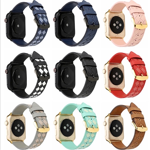 

1PC Smart Watch Band Compatible with Apple iWatch Series 8 7 6 5 4 3 2 1 SE Sport Band Leather Loop for iWatch Smartwatch Strap Wristband PU Leather Handmade Adjustable Shockproof