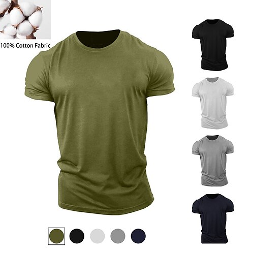 

Men's Unisex T shirt Tee Graphic Prints Crew Neck Army Green Navy Blue Gray White Black Expression Outdoor Street Short Sleeve Print Clothing Apparel Sports Designer Casual Big and Tall / Summer