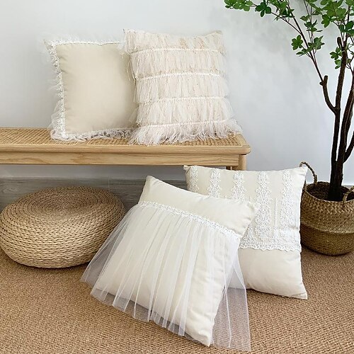 

Butterfly Mesh Lace Double Side Cushion Cover 1PC Soft Decorative Square Throw Pillow Cover Cushion Case Pillowcase for Bedroom Livingroom Indoor Cushion for Sofa Couch Bed Chair