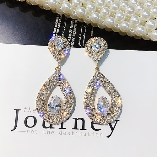

1 Pair Hoop Earrings For Women's Gift Formal Date Alloy Drop Fashion