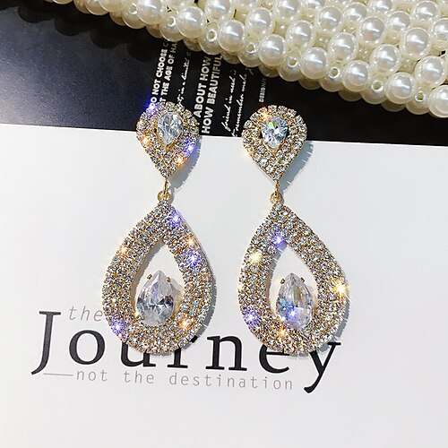 

1 Pair Hoop Earrings For Women's Gift Formal Date Alloy Drop Fashion