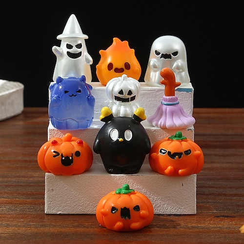 

Halloween Mini Craft Ornaments Decorative Objects Resin Modern Contemporary for Home Decoration Gifts 10pc