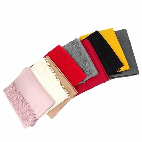 

men's imitation cashmere scarf shawl monochrome tassel solid color men's scarf warm autumn and winter scarf winter warm