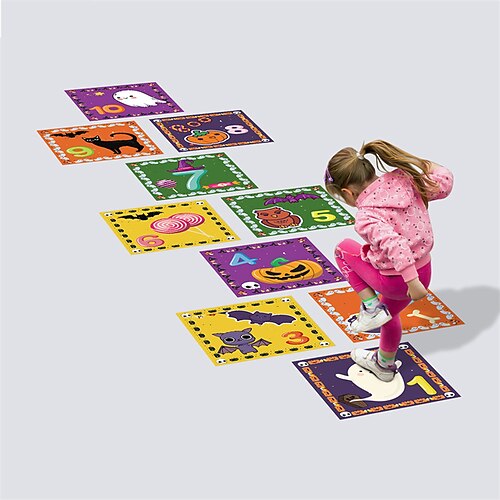 

Halloween Wall Stickers Home New Hopscotch Floor Stickers Cross-border Wholesale Holiday Decoration Pumpkin Stickers