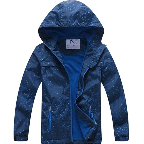 

Kids Boys Jacket Coat Outerwear Plain Long Sleeve Coat Daily Active Cool Green Navy Blue Fall Spring 3-10 Years