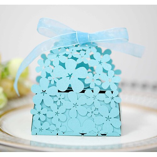 

Wedding Flower Gift Boxes Non-woven Paper Ribbons 50 Pieces