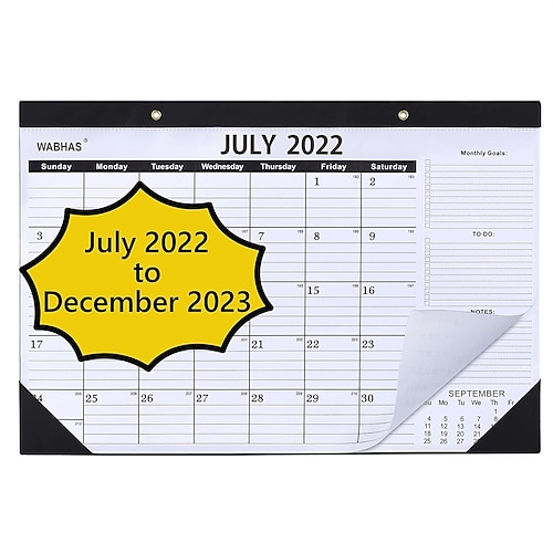 

Desk Calendar 2022-2023 - July 2022 - December 202318-Months17''X 12'' Large Desk/Wall CalendarsCalendar 2022 Perfect for Planning and Organizing Your HomeSchool or Office.