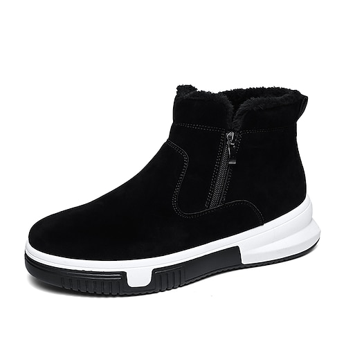 

Men's Boots Snow Boots Casual Daily Suede Mid-Calf Boots Black Gray Fall Winter