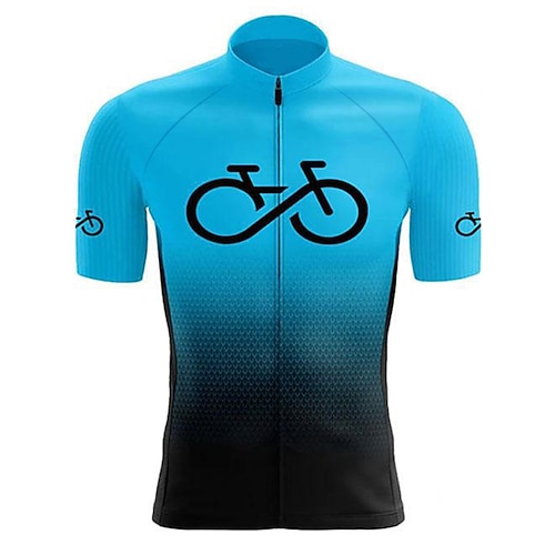 

21Grams Men's Cycling Jersey Short Sleeve Bike Top with 3 Rear Pockets Mountain Bike MTB Road Bike Cycling Breathable Quick Dry Moisture Wicking Reflective Strips Black Yellow Dark Blue Graphic