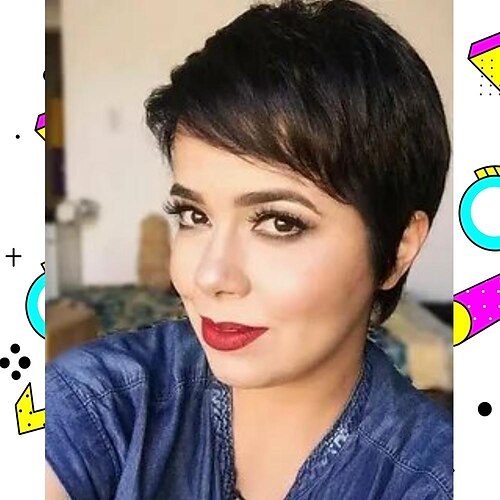 

Short Pixie Bob T Part Lace Human Hair Wig For Women Natural Pre Plucked Glueless Ombre Burgundy Brazilian Remy