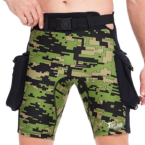 

Men's Wetsuit Shorts 2mm SCR Neoprene Bottoms Thermal Warm High Elasticity Swimming Diving Surfing Scuba Camo / Camouflage Spring Summer Winter / Expert