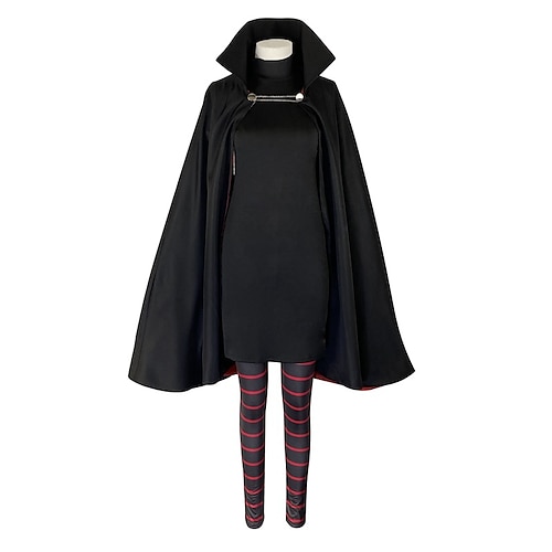 

Hotel Transylvania Mavis Cosplay Costume Women's Movie Cosplay Black Dress Pants Cloak Carnival Masquerade Polyester