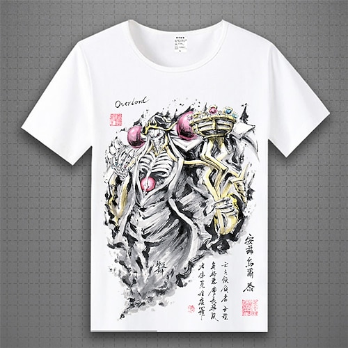 

Inspired by Overlord Momonga Ainz Ooal Gown T-shirt Cartoon Manga Anime Classic Street Style T-shirt For Men's Women's Unisex Adults' Hot Stamping 100% Polyester