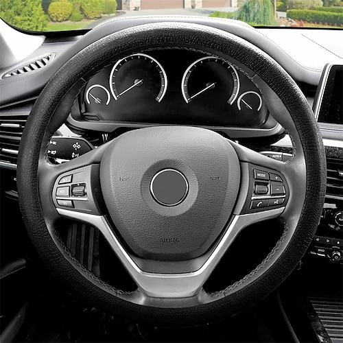 

Group FH3001BEIGE Universal Fit Silicone Snake Pattern with Massaging Grip Beige Steering Wheel Cover fits most Cars SUVs Trucks and Vans
