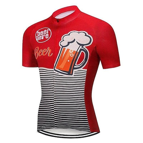 

21Grams Men's Cycling Jersey Long Sleeve Bike Top with 3 Rear Pockets Mountain Bike MTB Road Bike Cycling Breathable Quick Dry Moisture Wicking Reflective Strips Red Polyester Spandex Sports Clothing