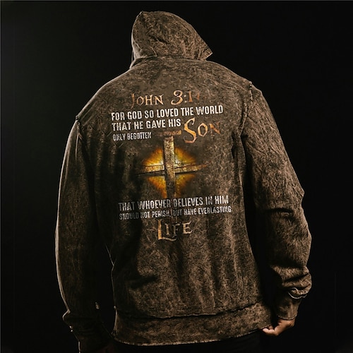 

Hombre Unisexo Sudadera Con Capucha Sudaderas con capucha estampadas Café Con Capucha Estampados Cruz Estampado Diario Deportes Impresión 3D Ropa de calle Design Casual Primavera Otoño Ropa