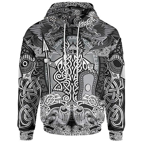 

Men's Unisex Hoodie Pullover Hoodie Sweatshirt Graphic Prints Print Hooded Sports Outdoor Daily Sports 3D Print Basic Casual Hoodies Sweatshirts Long Sleeve Gray