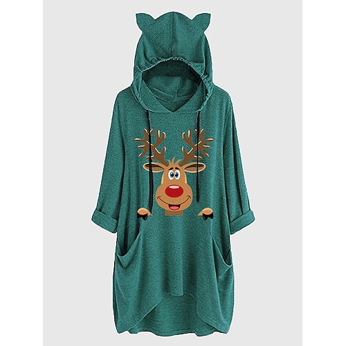 

Inspired by Cat Ear Kigurumi Pajamas Nightwear Christmas Pajamas Christmas Hoodie For Adults' Hot Stamping Terylene