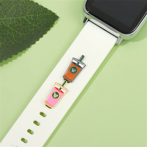 

Smartwatch Band Decorations Compatible with Apple iWatch Series 8 7 6 5 4 3 2 1 SE Decorative Rings Loops for iWatch Smartwatch Strap Wristband Metal Handmade Luxury Bling Diamond