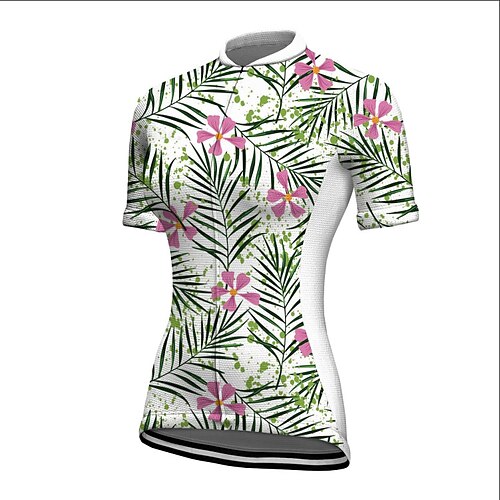 

21Grams Women's Cycling Jersey Short Sleeve Bike Jacket Tracksuit Jersey with 3 Rear Pockets Mountain Bike MTB Road Bike Cycling Cycling Breathable Quick Dry Reflective Strips White Graphic Animal