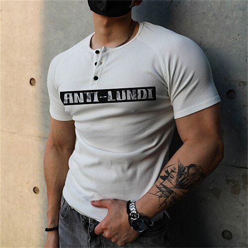 

Men's T shirt Tee Hot Stamping Graphic Patterned Skull Crew Neck Street Daily Button-Down Print Short Sleeve Tops Designer Casual Fashion Comfortable White / Summer / Sports / Summer