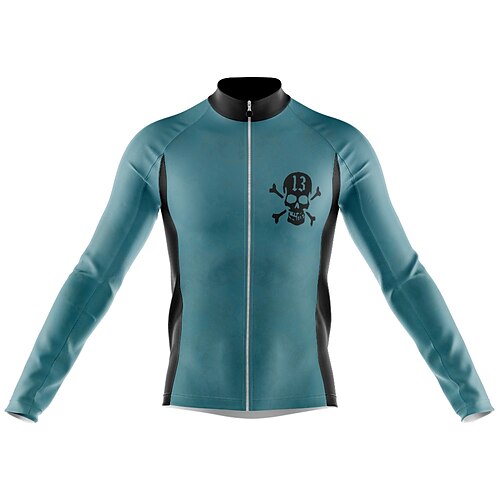 

Men's Cycling Jersey Long Sleeve Bike Jersey with 3 Rear Pockets Mountain Bike MTB Road Bike Cycling Cycling Breathable Ultraviolet Resistant Quick Dry Blue Polyester Sports Clothing Apparel