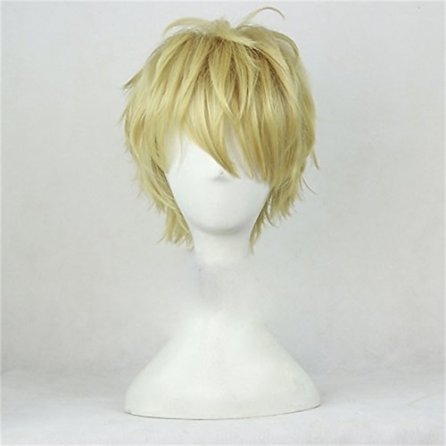 

genos wigs coslive genos cosplay parrucca corta riccia prestyled halloween