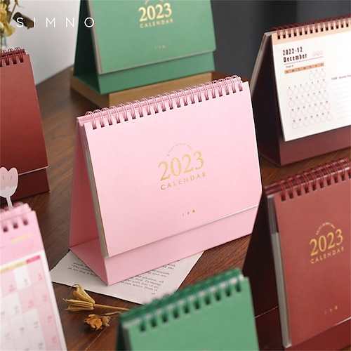 

2023 Desk Calendar Planner Classic Paper Hardcover Portable Classsic Agenda Planner / Pages for School Office Business