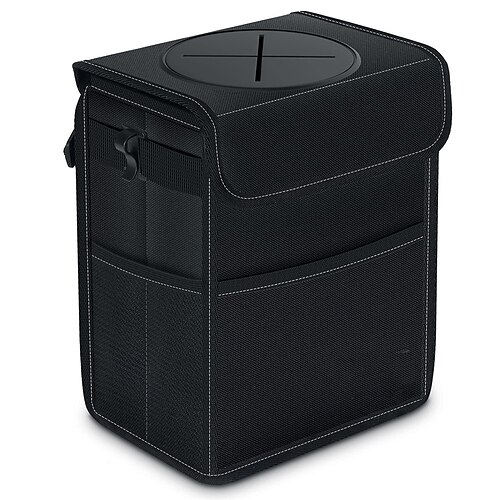 

Car Trash Can Waterproof Car Garbage Can Car Trash Bag with Lid Leak-Proof Car Trash Bin Car Trash Hanging