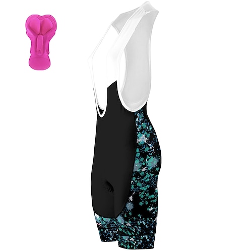 

21Grams Women's Cycling Bib Shorts Bike Bottoms Mountain Bike MTB Road Bike Cycling Sports Graffiti 3D Pad Cycling Breathable Quick Dry Blue Polyester Spandex Clothing Apparel Bike Wear / Stretchy